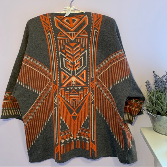 Jealous Tomato Gray and Orange cardigan - Picture 3 of 3